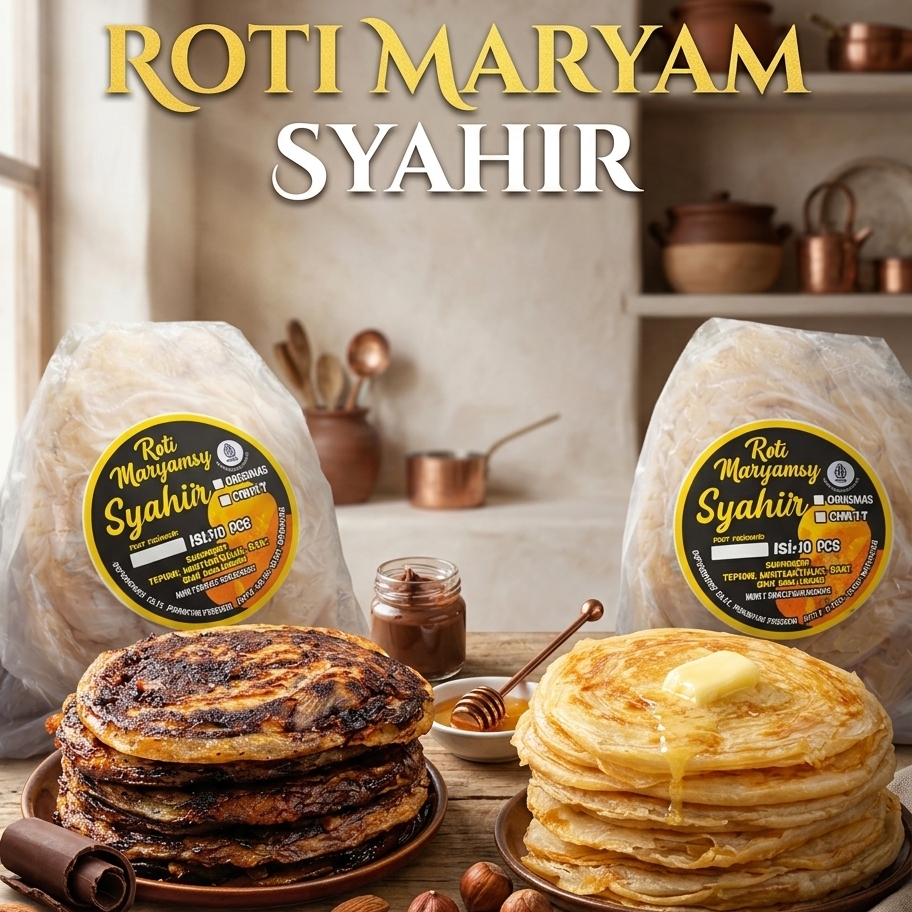 Roti Maryam Mini Polos - Rasa Coklat / Original